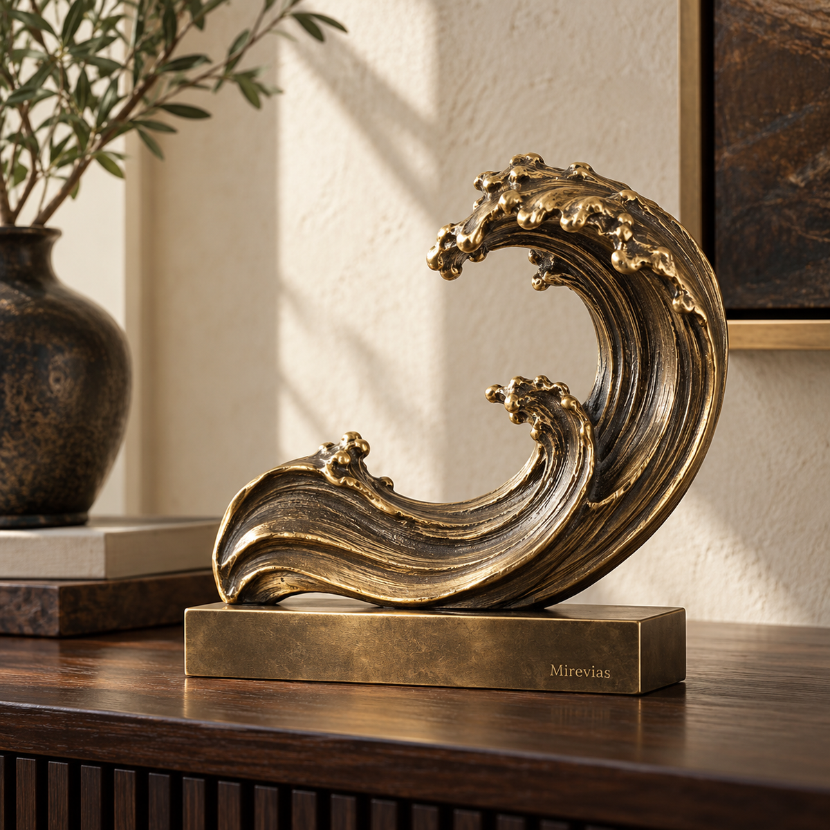 Elzaraly™ Rising Tide Metal Wave Sculpture