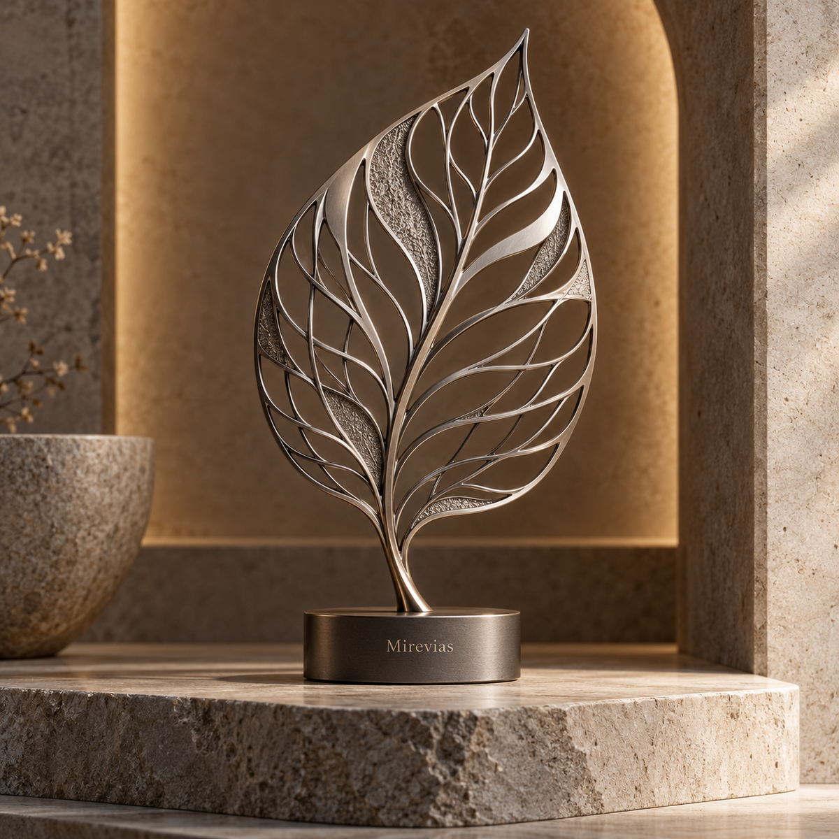 Elzaraly™ Whispering Leaf Metal Sculpture