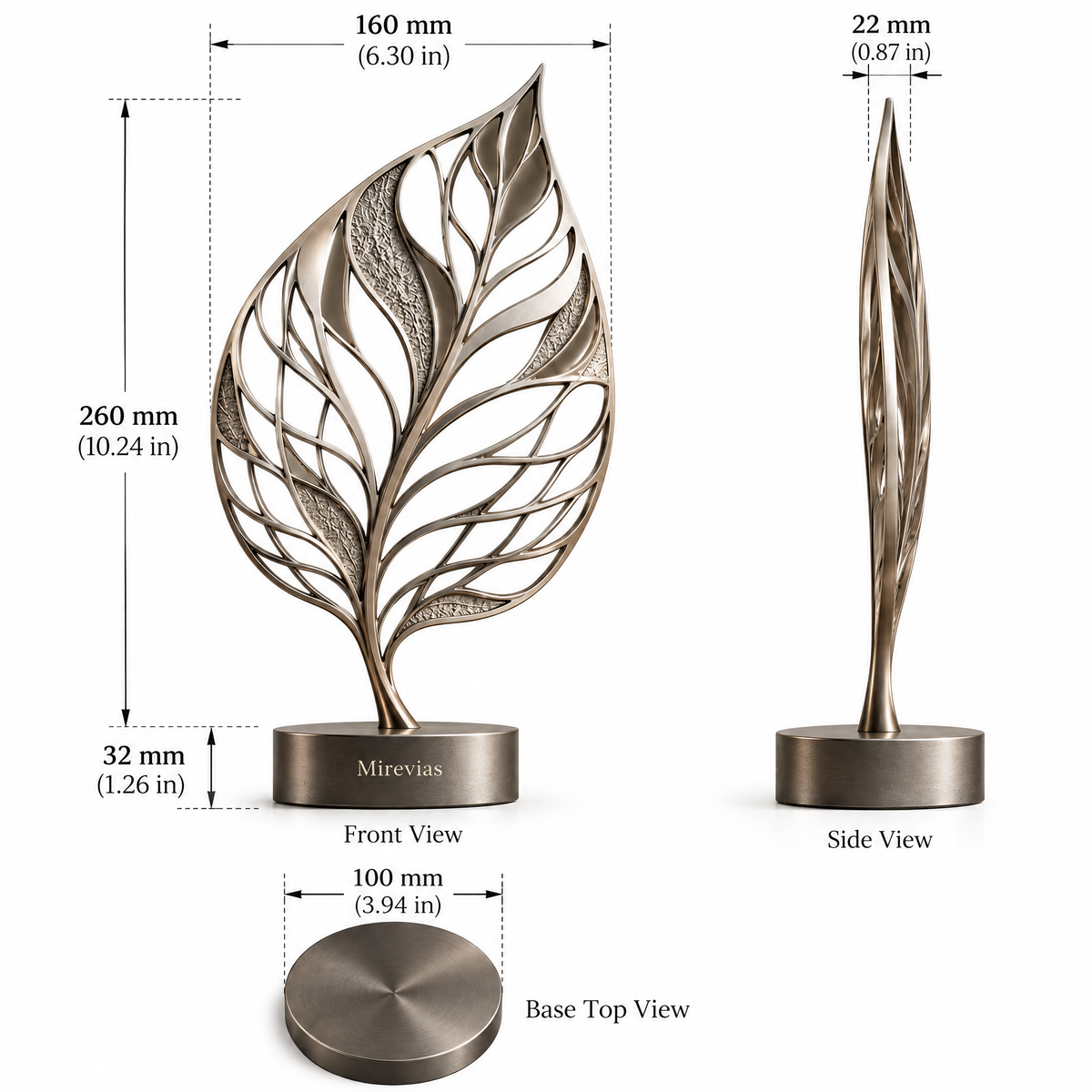 Elzaraly™ Whispering Leaf Metal Sculpture