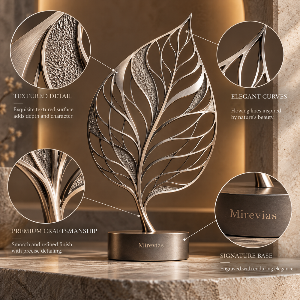 Elzaraly™ Whispering Leaf Metal Sculpture