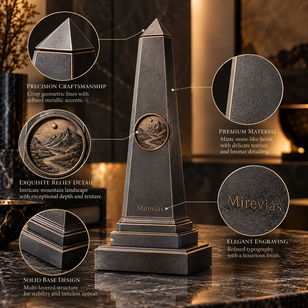 Elzaraly™ Legacy Obelisk Metal Sculpture