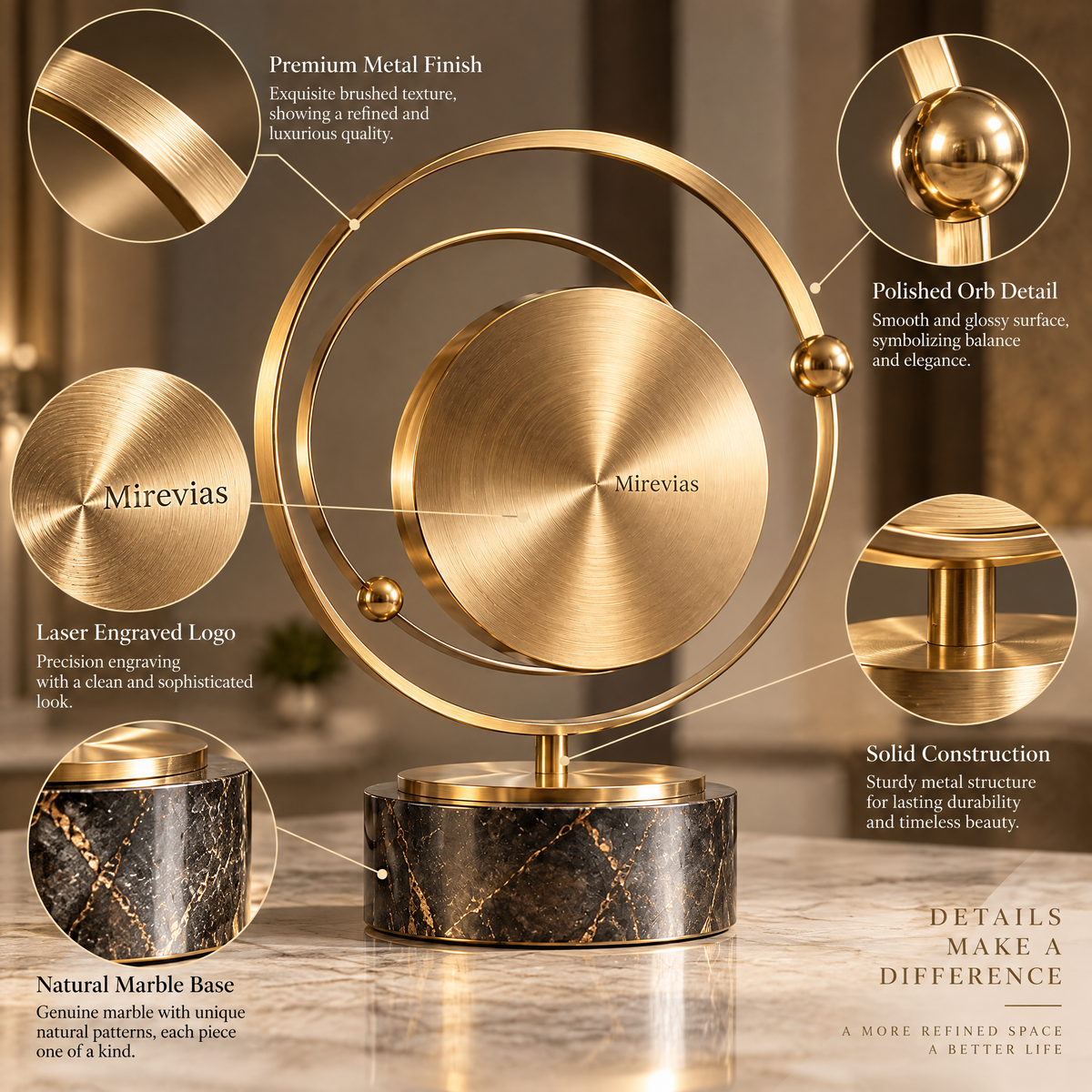 Elzaraly™ Solar Orbit Metal Sculpture