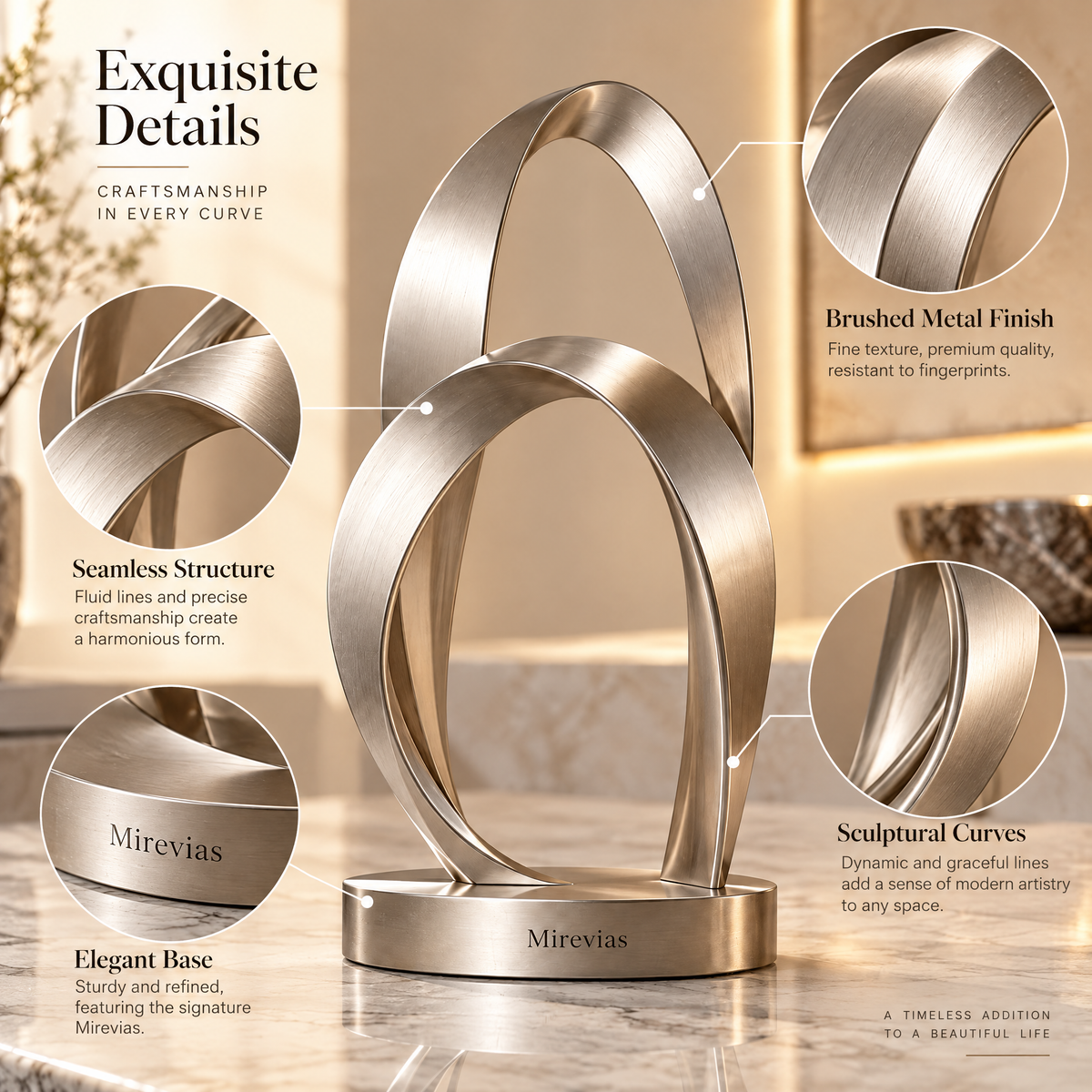 Elzaraly™ Interwoven Harmony Metal Sculpture