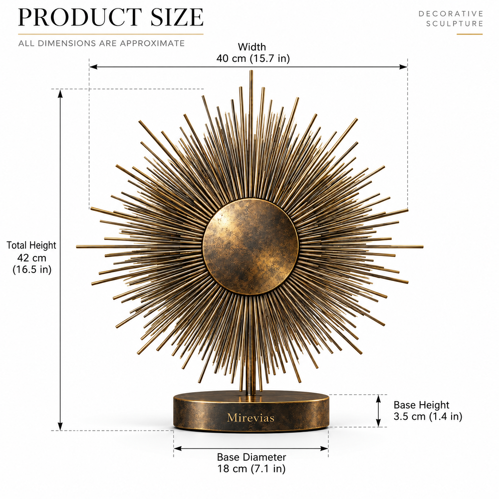 Elzaraly™ Sunburst Metal Sculpture presented as a meaningful gift