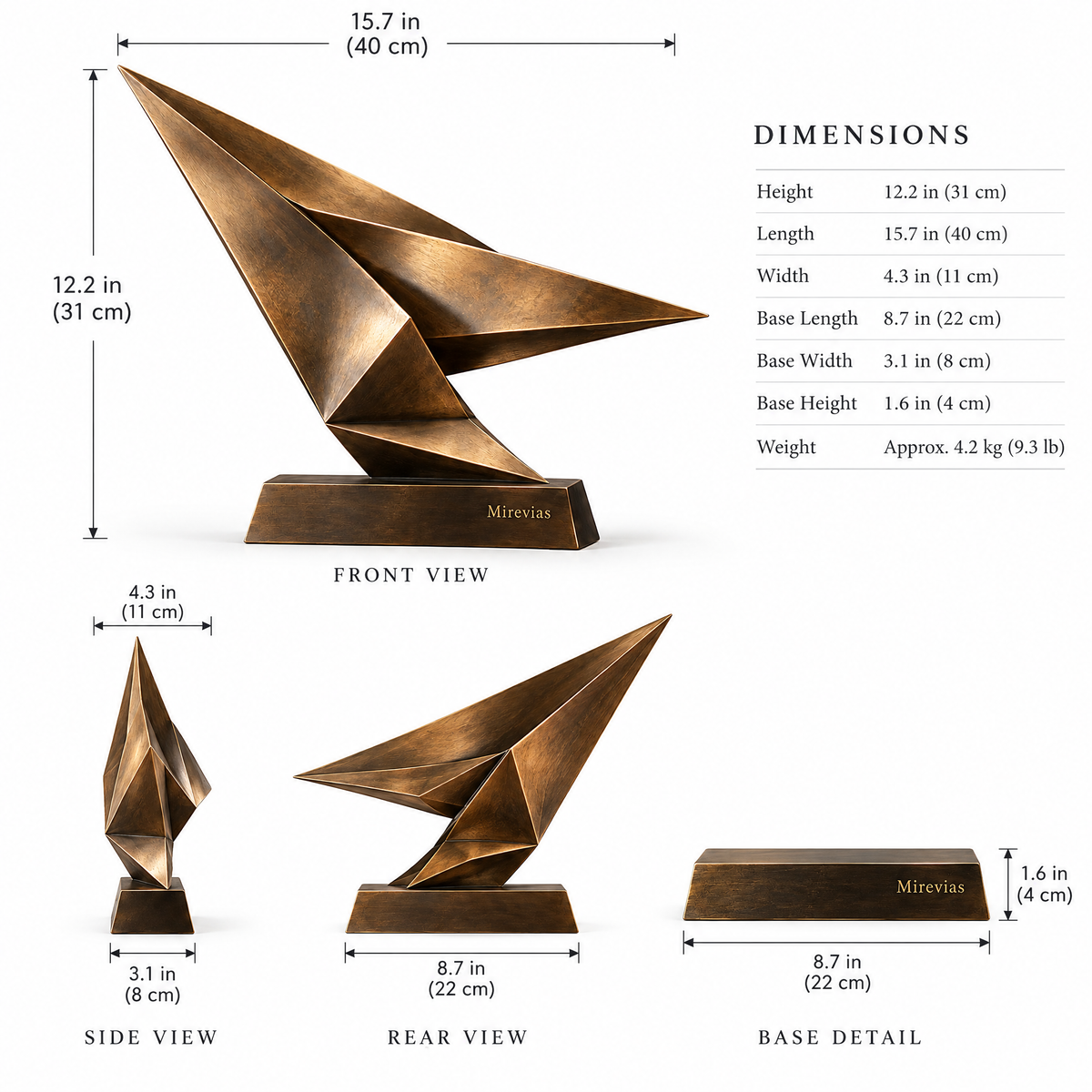 Elzaraly™ Ascend Geometric Metal Sculpture
